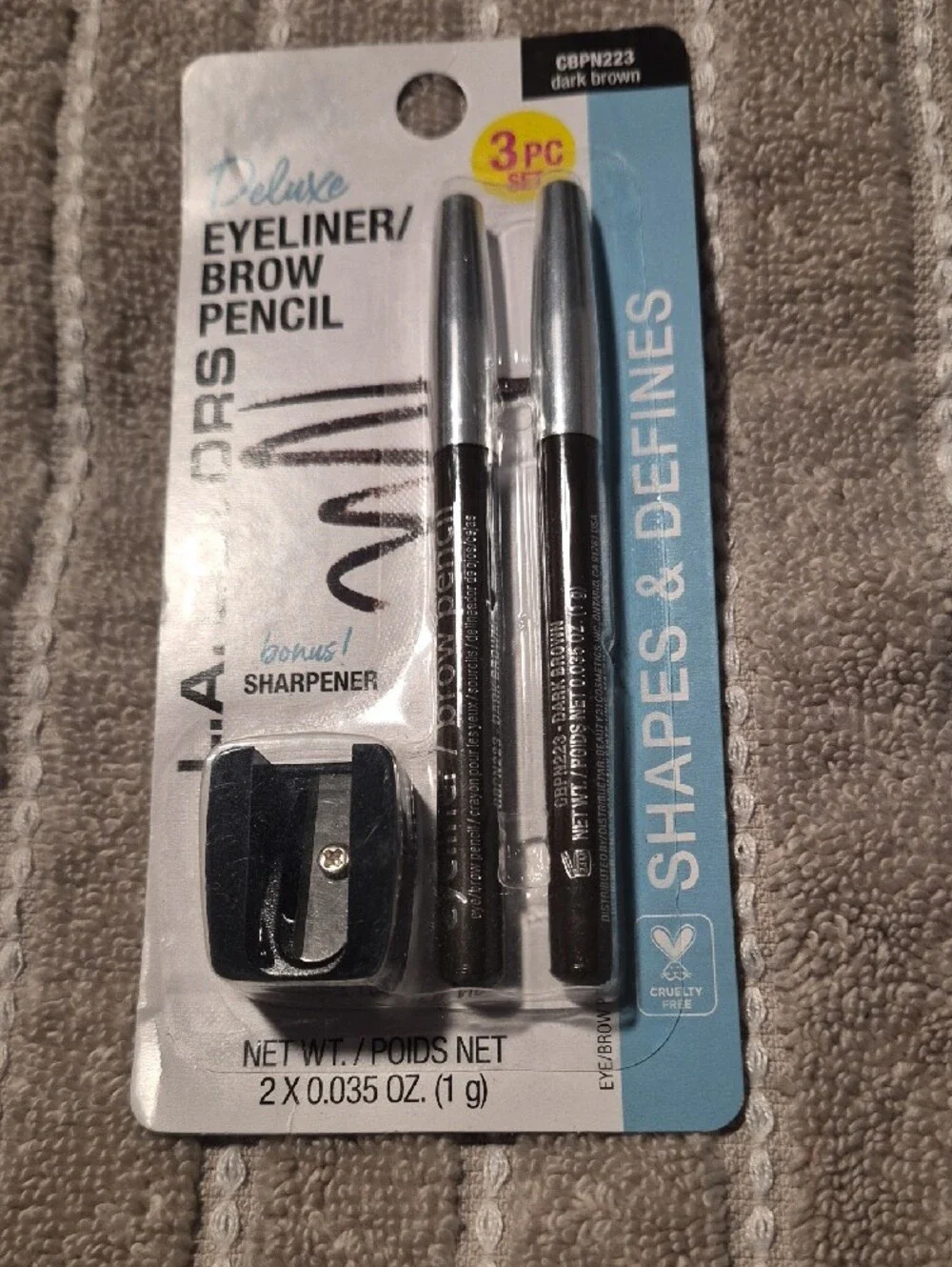 LA Colors Deluxe Eyeliner/Brow Pencil & Skinny Brow Pencil Brown